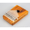 Piano de pulgar de madera de acacia de 17 tonos